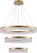 Eurolamp Висящо Осветително Тяло Златисто LED с Топла Бяла Светлина 120x120см.