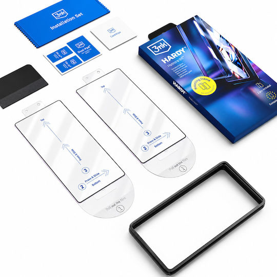 3mk Pack 2 Tempered Glass Iphone 11 Pro Max Xs Max Hardy Hardura Shockproof Black Transparent