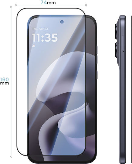 Avizar Screen Protector Motorola Moto G67 G77 G87 Tempered Glass Black Transparent