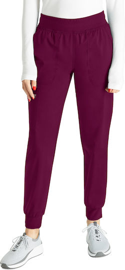 Cherokee Pantaloni medicali pentru femei Burgundy