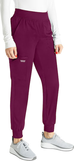 Cherokee Pantaloni medicali pentru femei Burgundy