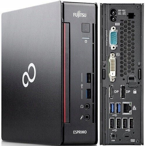 Fujitsu Q558 Mini Überarbeiteter Grade A (Kern i3-8100/8GB/256GB SSD/W11 Pro)