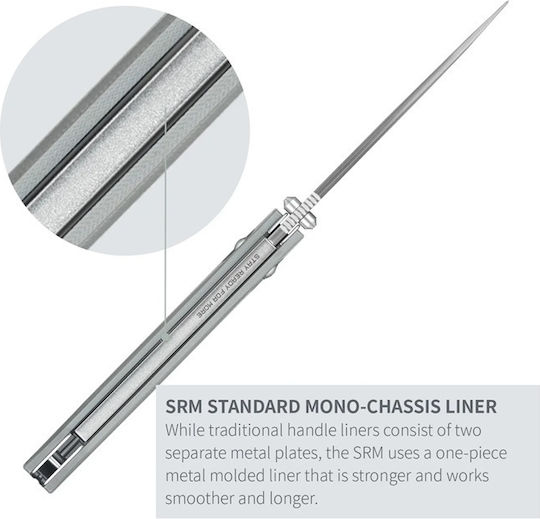 SRM Taschenmesser mit Verriegelungsmechanismus Schwarze