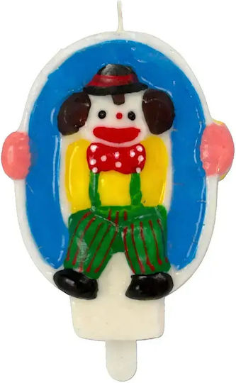 Chippo Geburtstagskerze Clown 134788 Nummer 0 Blaue 9,5 cm