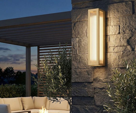 Luma Стенен Външен Осветител LED IP54 12W с Топла Бяла Светлина