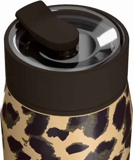 Estia Lens Save The Aegean Thermosflasche Rostfreier Stahl BPA-frei Mehrfarbig mit Stroh