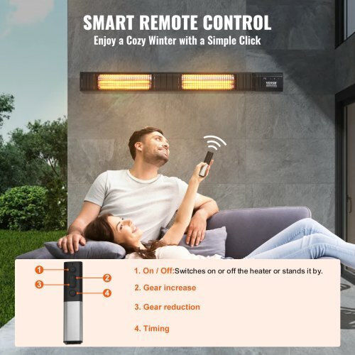 Vevor Ηλεκτρική Θερμάστρα Υπερύθρων με Ισχύ 3kW