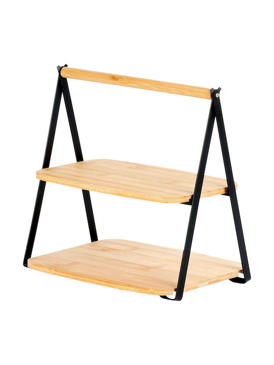 Vilde Μεταλλική Εταζέρα 2 Ορόφων Μαύρη Π28xΜ20xΥ27.5cm