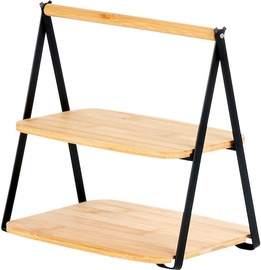 Vilde Μεταλλική Εταζέρα 2 Ορόφων Μαύρη Π28xΜ20xΥ27.5cm