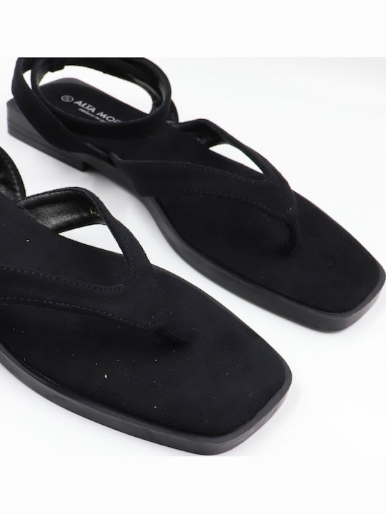 Women's Black Flat Sandals