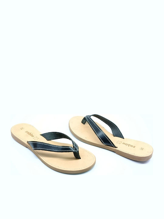 Leather Women's Flat Sandals Black