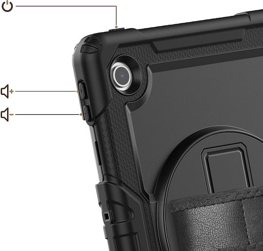 Avizar Full Body Case Lenovo Tab 10.1 2025 Video Stand Shoulder Strap Black