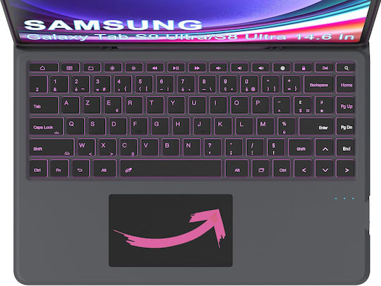 Flip Cover mit Tastatur für Samsung Galaxy Tab S10 S9 S8 Ultra