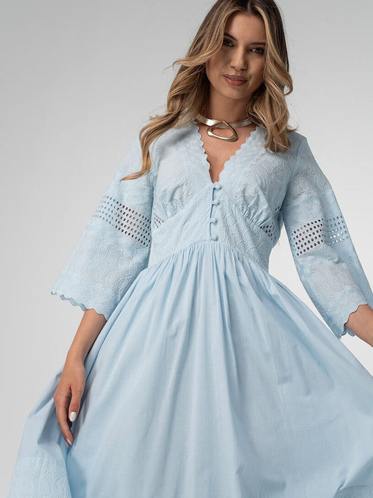 Elegantes Sommer Hemdkleid Blau