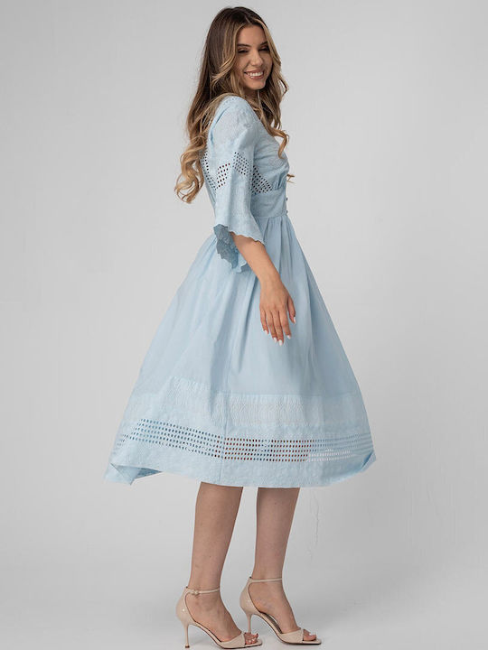 Elegantes Sommer Hemdkleid Blau