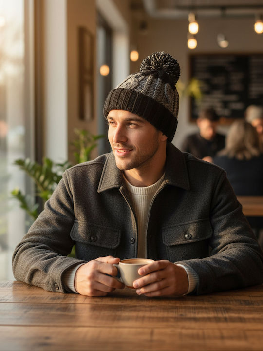 Beanie Unisex Knitted Beanie in Grey Colour