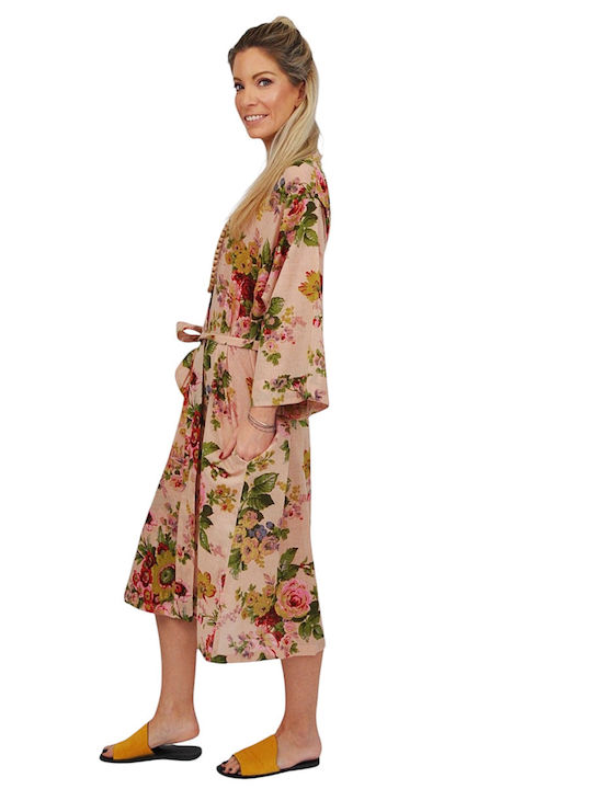 Kalimera Clothing Athens Дамско Кимоно За Плаж Розово