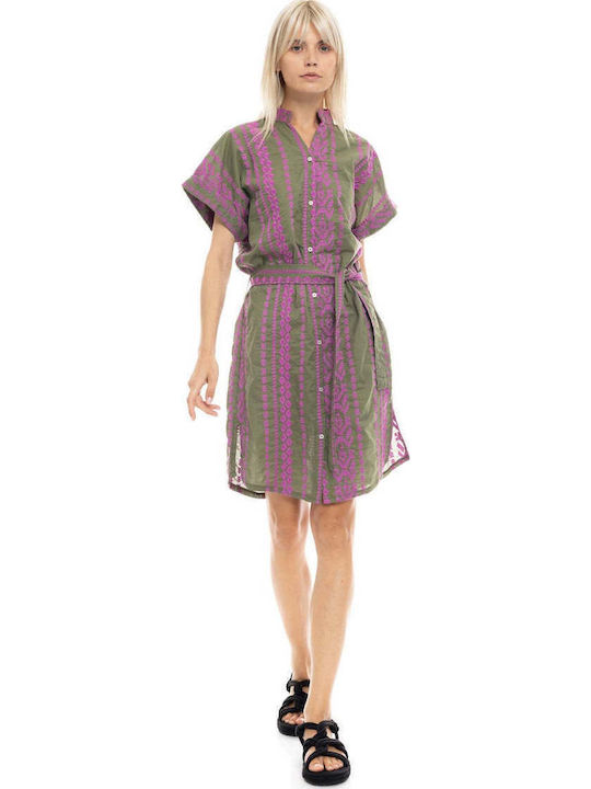 Pink Label Καφτάνι Παραλίας Magenta Pink Label Καφτάνι Παραλίας Magenta