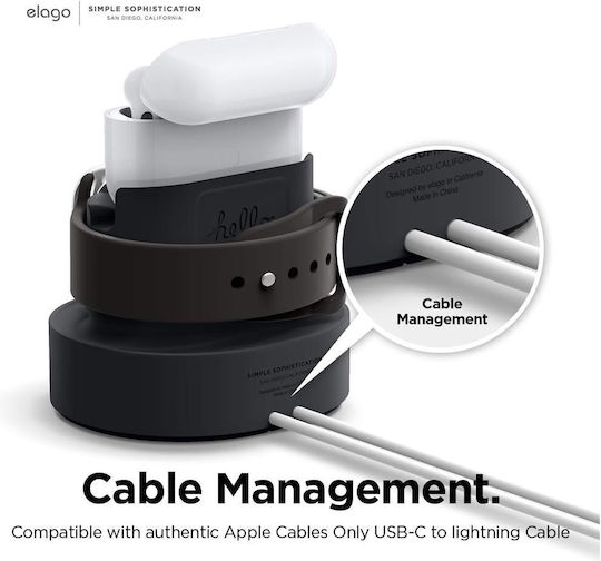 Elago Station Tragbare Ladegeräte Für Apple Watch Iphone Airpods Pro Apple Pencil Schwarz