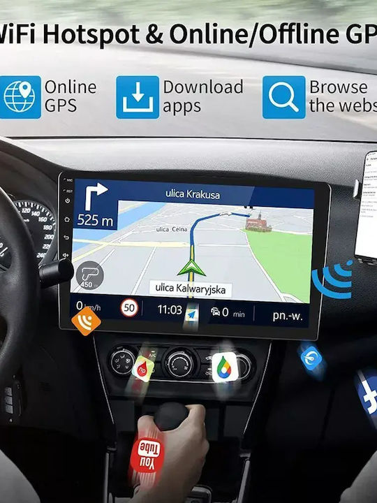 Hyundai I20 2010 Android Мултимедия Carplay Androidauto GPS Вграден Wi-Fi Bluetooth SH139