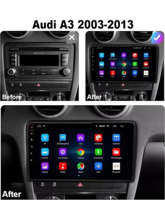 Audi A3 2008 Android Multimedia Carplay Androidauto Gps Wi-fi Bluetooth Sη35