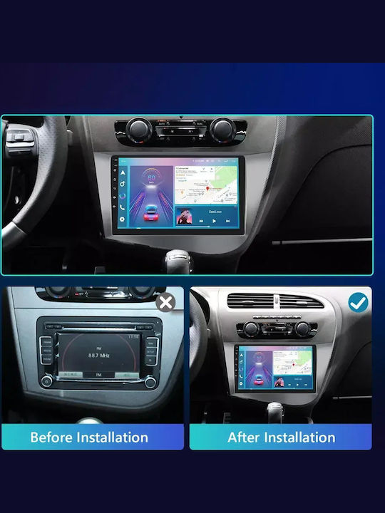 Seat Leon 2006 Android Мултимедия Carplay Androidauto GPS Вграден Wi-Fi Bluetooth SH54