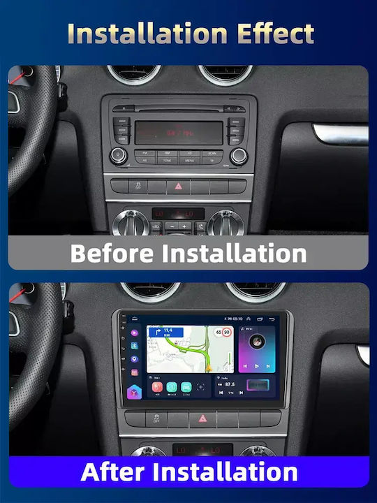 Audi A3 2006 Android Multimedia Carplay Androidauto Gps Wi-fi Bluetooth Sη33