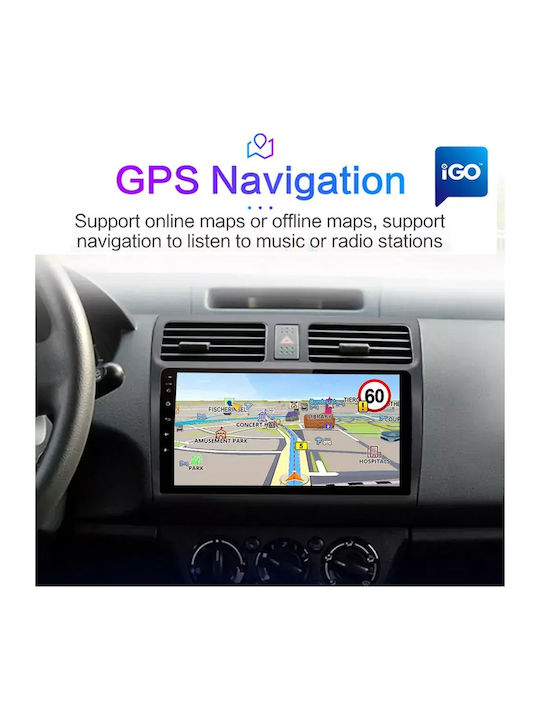Suzuki Swift 2009 Android Мултимедия Carplay Androidauto GPS Вграден Wi-Fi Bluetooth Sh44