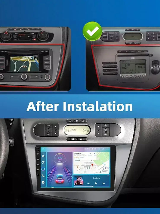 Seat Leon 2009 Android Multimedia Carplay Androidauto Gps Wi-fi Bluetooth Sh57