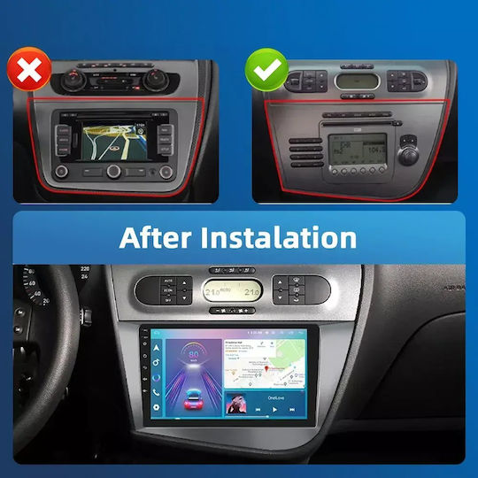 Seat Leon 2009 Android Multimedia Carplay Androidauto Gps Wi-fi Bluetooth Sh57