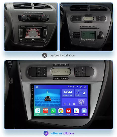 Seat Leon 2009 Android Multimedia Carplay Androidauto Gps Wi-fi Bluetooth Sh57
