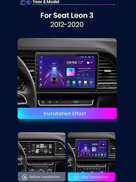 Seατ Leon 2018 Android Multimedia Carplay Androidauto Gps Wi-fi Bluetooth Sh76