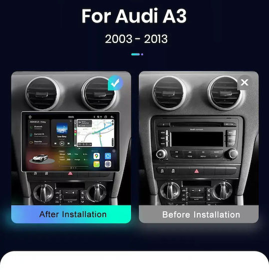 Audi A3 2012 Android Multimedia Carplay Androidauto Gps Wi-Fi Bluetooth Sη39