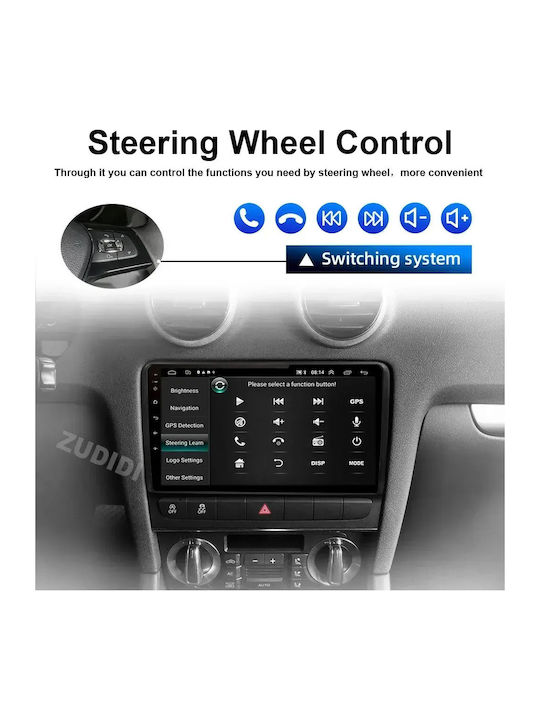 Audi A3 2009 Android Мултимедия Carplay Androidauto GPS Вграден Wi-Fi Bluetooth Sη36
