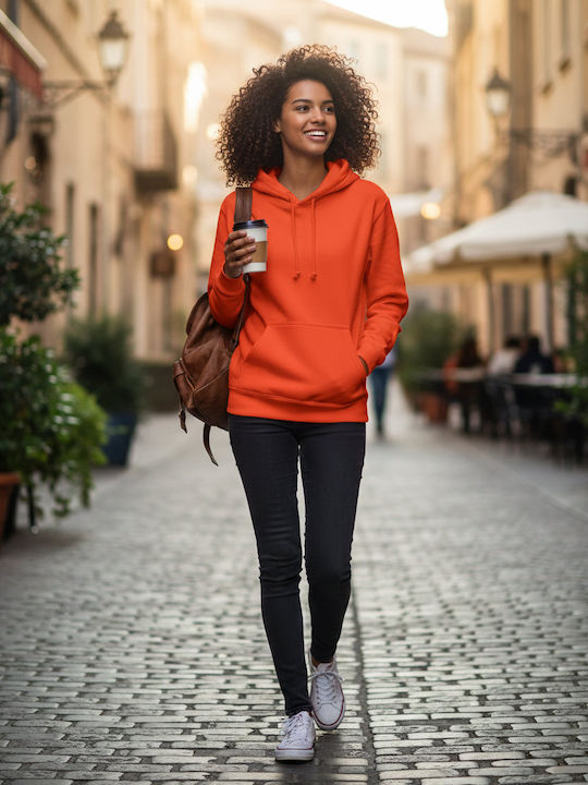 Kinder-Sweatshirt mit Kapuze Orange