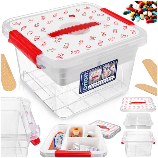 Orion Cutie de Depozitare din Plastic cu Capac Transparent 26x24.5x15.5cm