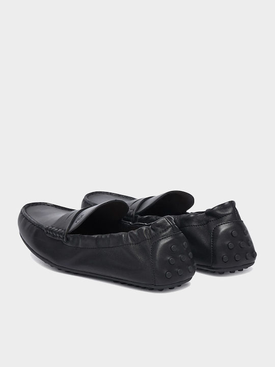 Leather Women's Moccasins in Black Colour