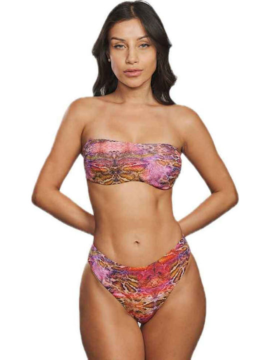 Bikinihosen Slip Hohe Taille Fuchsie