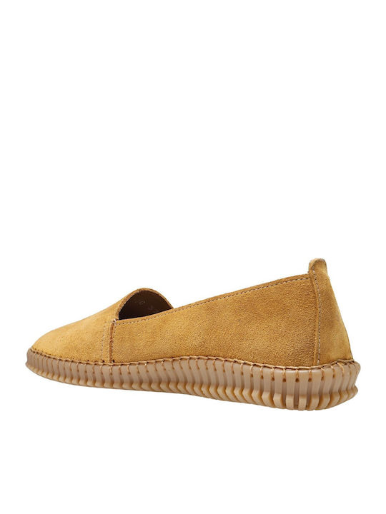 Espadrile Dama Din Catifea În Culoare Galben