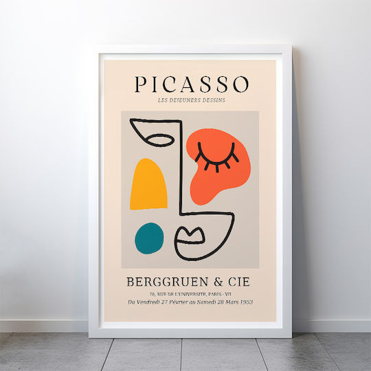 Poster Pablo Picasso Les Dejeurenes Dessins Art243 40cm X 50cm White Wooden Frame