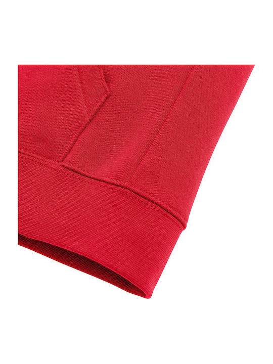 Kids Cardigan Sweatshirt Cotton with Hood Red