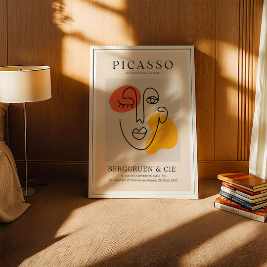 Poster Pablo Picasso Les Dejeurenes Dessins Art241 40cm X 50cm Κορνίζα Φυσικό Ξύλου Μπεζ 63764pd156089f55316