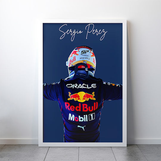 Poster Formula1 Sergio Perez F062 40cm X 50cm Premium Μαύρο Ξύλινο Κάδρο-63053pd156214f55323