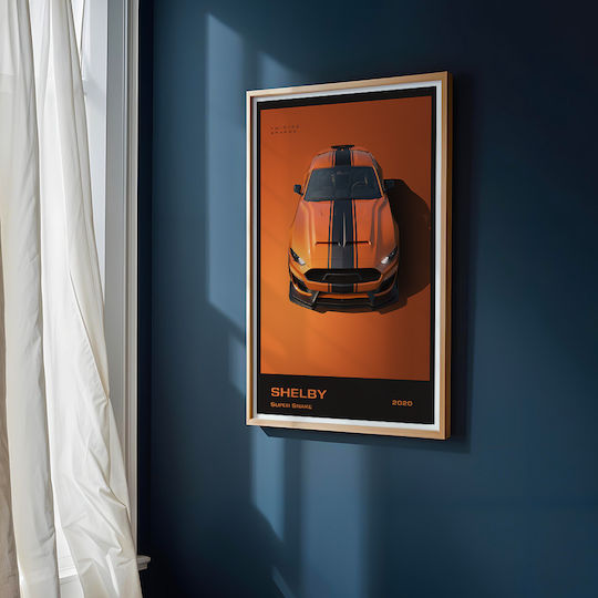 Poster Shelby Super Snake 2020 Cr006 40cm X 50cm Premium Black Wooden Frame