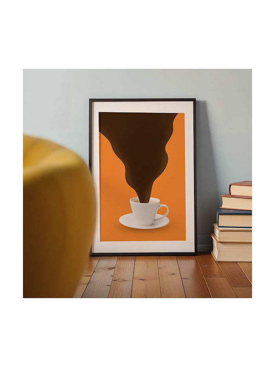 Poster Coffee Cup Pst25358 40cm X 50cm Λευκή Ξύλινη Κορνίζα-62153pd156341f55310