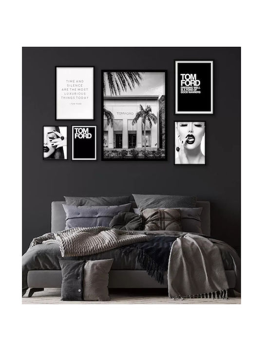 Poster Black Lips I Pst2501 40cm X 50cm Κορνίζα Καφέ Ξύλου 60137pd156518f63322