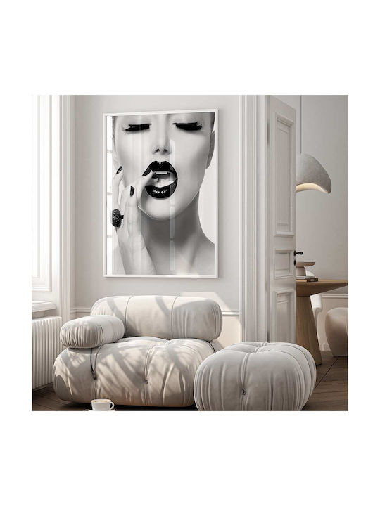 Poster Black Lips I Pst2501 40cm X 50cm Λευκή Ξύλινη Κορνίζα-60137pd156518f55310