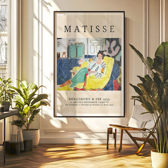 Poster Matisse Woman Seated In An Armchair Art209 40cm X 50cm Κορνίζα Φυσικό Ξύλου Μπεζ 63353pd156142f55316