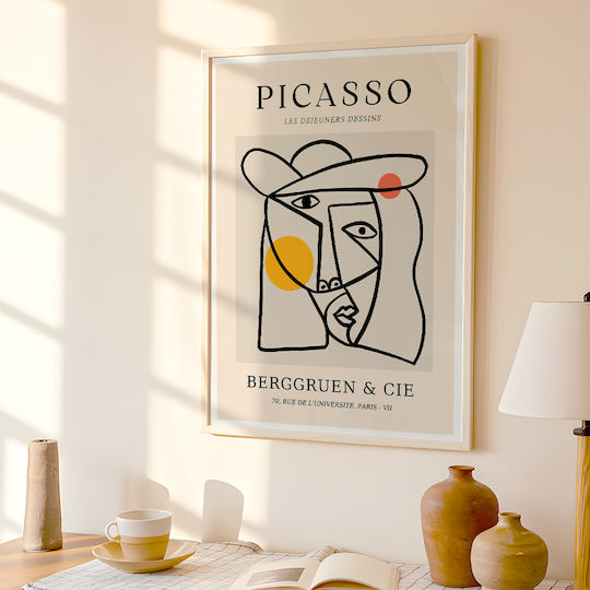 Poster Pablo Picasso Les Dejeurenes Dessins Art238 40cm X 50cm Μαύρη Ξύλινη Κορνίζα-63767pd156092f55321