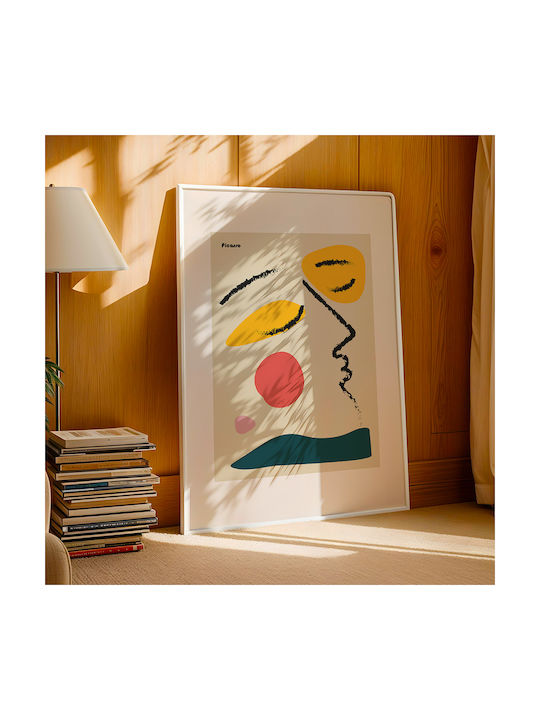 Poster Pablo Picasso Abstract Collage Art236 40cm X 50cm Λευκή Ξύλινη Κορνίζα-63769pd156094f55310